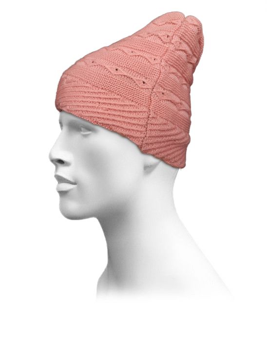 Unisex acrylic  self Designer Cap peach